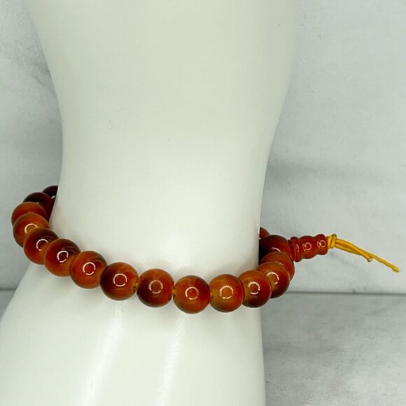 Brown Beaded Stretch Bracelet - Picture 1 of 12